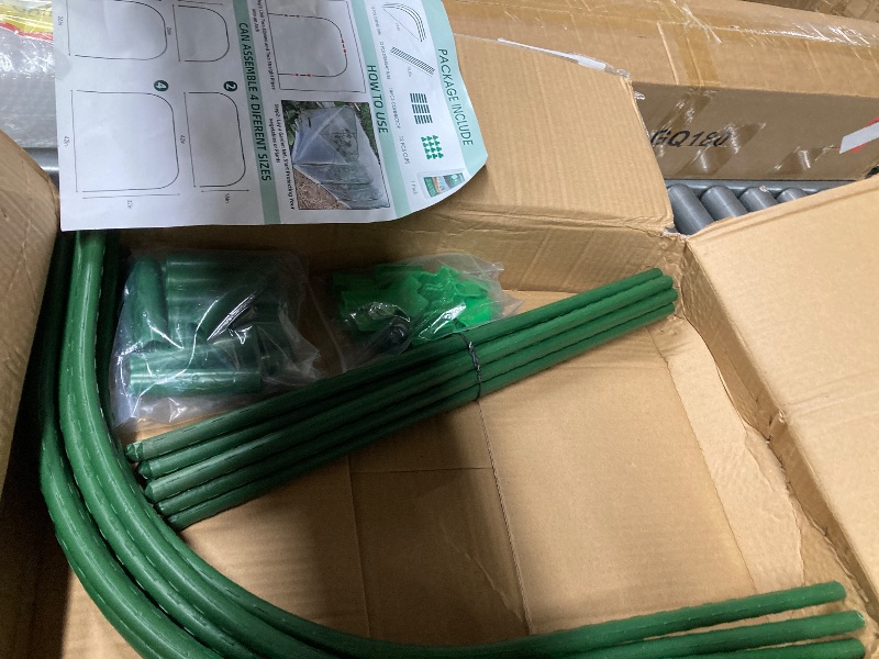 Photo 1 of ***MISSING NETTING***Garden Mesh Netting Kit - 8x24 Ft Ultra Fine Mesh Netting with 6 Sets Garden Hoops & 12 Clips, Bird Protection for Fruit, Vegetable, Flowers & Animals, Greenhouse Cover