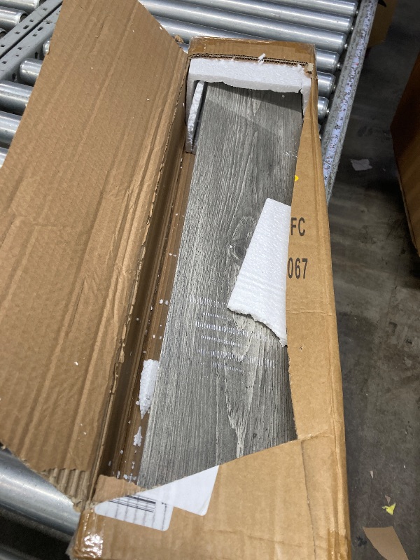 View 2 of **It's used and it's unknown if it's missing parts and it's not known if it works 100%*** 24 Inch Wall Mounted Floating Shelves Set of 5, Grey Wood Wall Shelves for Bathroom, Bedroom, Kitchen, Living Room Storage and Decoration, Gray Wooden Picture Ledge
