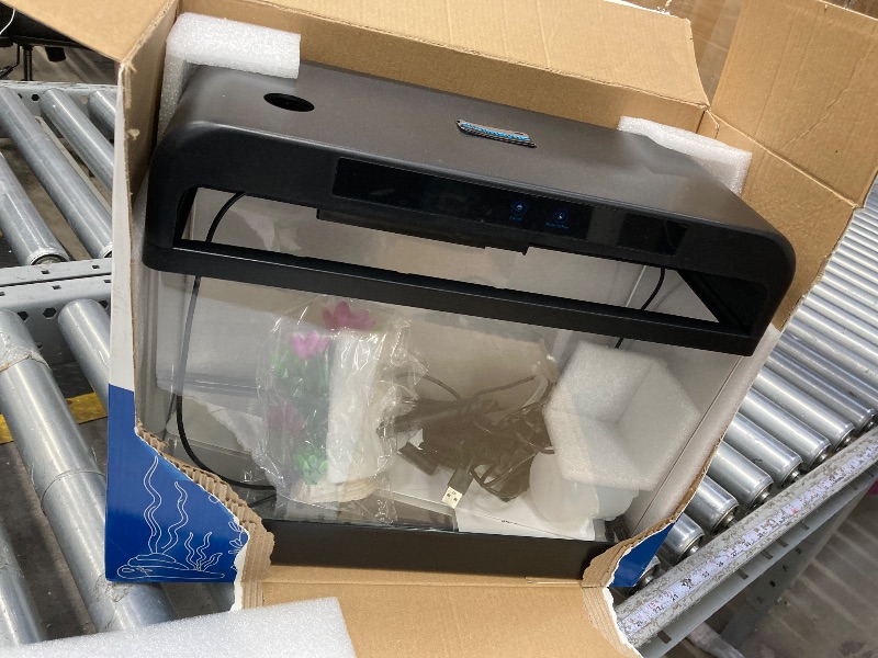 Photo 1 of ***s used; it's unknown if it's missing parts and if it works 100%.****Fish Tank Aquarium 3 Gallon, Smart Aquarium Kits - Silent Water Pump,Self Cleaning System,7 Color Lights,Temperature Display, Aromatherapy, Advanced Filtration