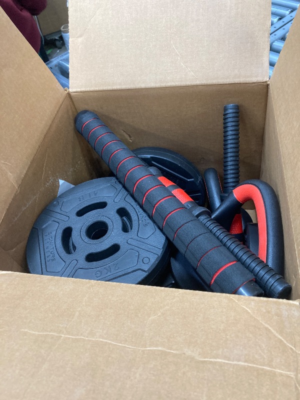 View 2 of **It's unknown if it's missing parts; it's used, and it's not known if it works 100%.******Fitvids Multi-Functional Portable Changeable Dumbbell and Barbell Kettlebell Set with Adjustable Weights, 40LBS or 60LBS Sets, Multiple Styles