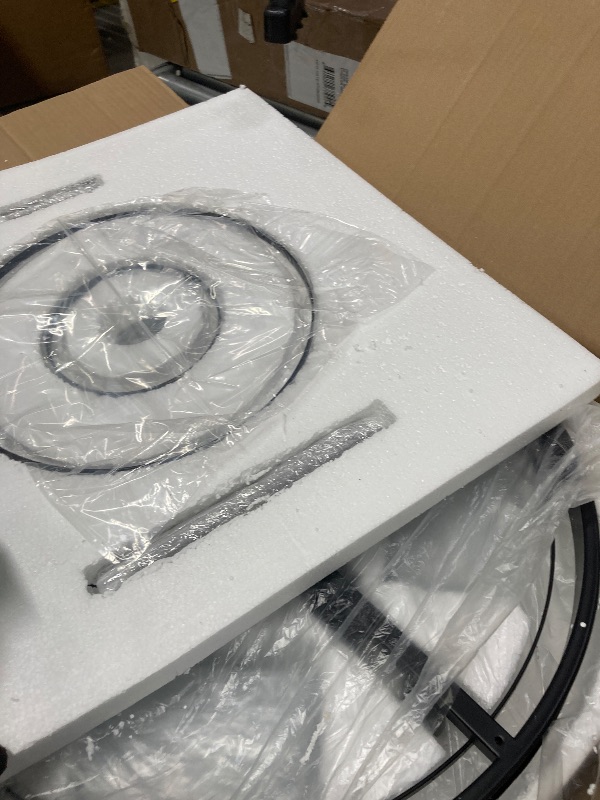 Photo 1 of ****It's unknown if it's missing parts; it's used, and it's not known if it works 100%.**MORE CHANGE 9 Lights Industrial Chandelier Black Metal Vintage Adjustable Hanging Pendant Lighting with Glass Lampshade Modern Ceiling Light Fixture for Kitchen Islan