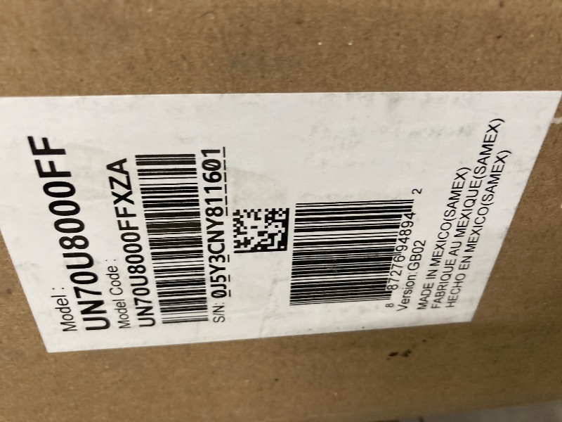 Photo 1 of **This TV is broken, it doesn't work, it's damaged, it's only sold by the piece. If your TV is missing a part, this is the optio****Samsung 70-Inch Class Crystal UHD U8000F 4K Smart TV (2025 Model) Endless Free Content, Crystal Processor 4K, MetalStream D
