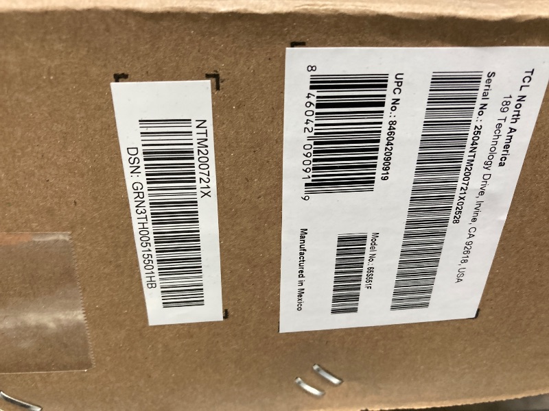 Photo 1 of *****This TV is broken, it doesn't work, it's damaged, it's only sold by the piece. If your TV is missing a part, this is the optio*****TCL 65-Inch Class S5 UHD 4K LED Smart TV with Fire TV (65S551F, 2024 Model), Dolby Vision, HDR PRO+, Dolby Atmos, Alexa