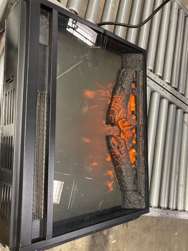 Photo 1 of ***It's used and missing a piece.******Modern Ember Highmark Traditional  Inch Built-in Smart Electric Fireplace Insert | Alexa/WiFi Enabled - Remote Included | Electric Firebox Heater with Multi-Color Flames | 