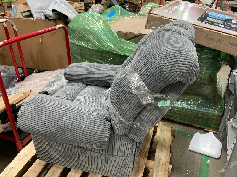 Photo 1 of ***It's used and missing a part, and it's unknown if it works 100%******Neche Electric Recliner Chair, Comfy Lay Flat Sofa for Small Spaces, Living Room, One Box, Gray