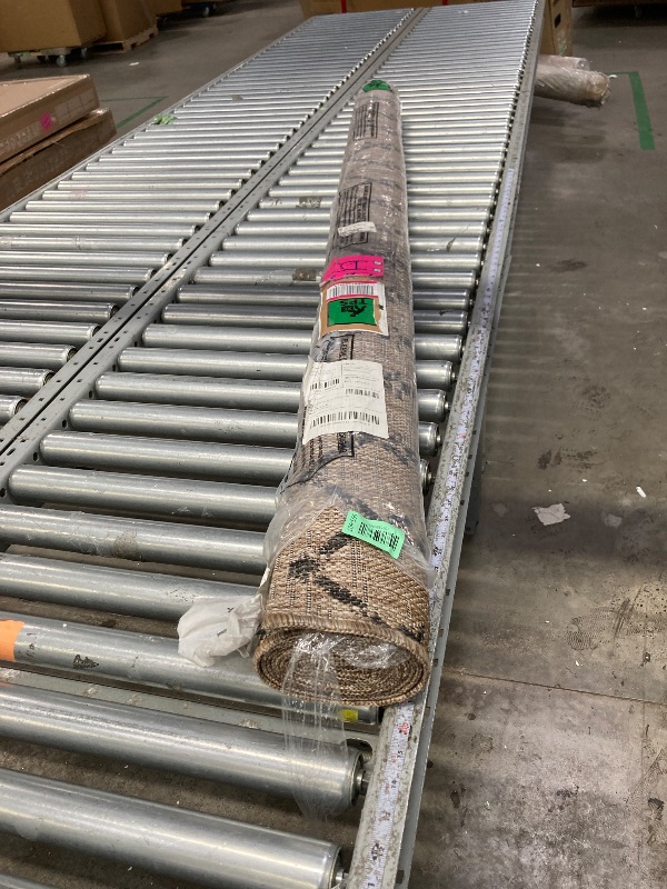 Photo 1 of *****used****JONATHAN Y Moroccan Geometric Indoor Outdoor Area Rug 8X10 Natural/Black, Ourika Textured Weave for Backyard, Patio, Porch, Easy-Cleaning, High Traffic, Pet-Friendly, Non-Shedding (SMB108D-8)