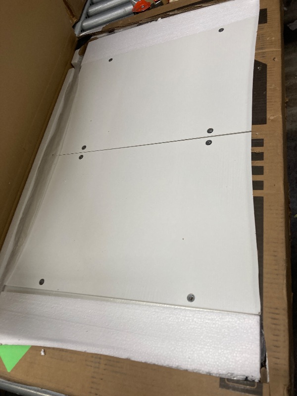 Photo 1 of *****It's used and missing a part, and it's unknown if it works 100%***White Computer Desk with Drawers for Storage - 55 inch Home Office Desk with 8 Fabric Drawers, Writing Study Desk with Drawers on Both Sides for Bedroom