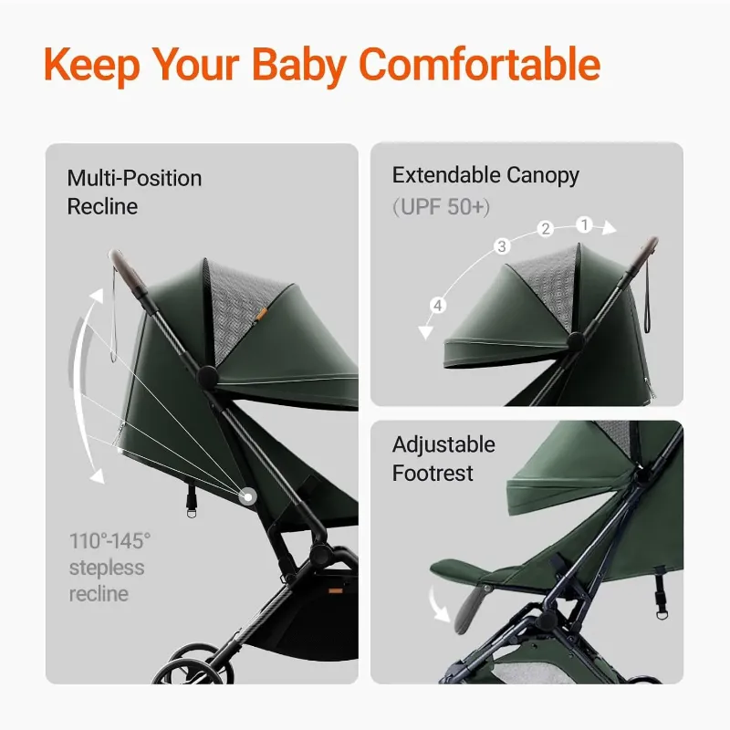 Photo 1 of **It's used and missing a part, and it's unknown if it works 100%**** Baby Stroller?Ultra Air Lightweight Foldable for Plane Carbon Fiber Travel Compact Strolle