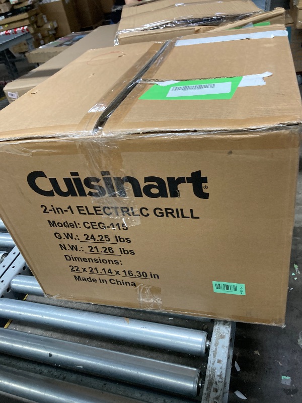 Photo 1 of **It's used and missing a part, and it's unknown if it works 100%***** Indoor/Outdoor Electric Grill, 2-in-1 Portable BBQ with Non-Stick Cooking Surface, Electric Grill Outdoor with Adjustable Heat, Stand/Tabletop