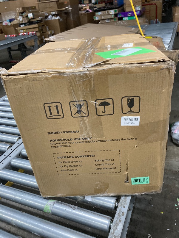 Photo 1 of **It's used and missing a part, and it's unknown if it works 100%*26QT Air Fryer Oven,Oil-Less Digital Touchscreen Toaster Oven with 10-in-1 Multi Function&Custom Mode, Visible Window , 1800W,Black