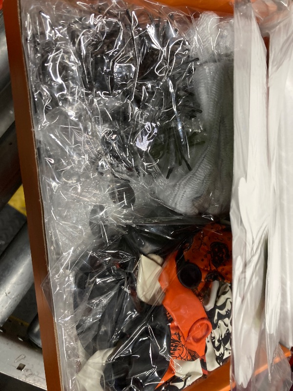 Photo 1 of 100+ Piece Halloween Decorations Set - All-in-One Kit Halloween Decor with Banner, Hanging Bats, Spider Web Decoration, Balloons, Photo Props & More! Fun for Kids & Family