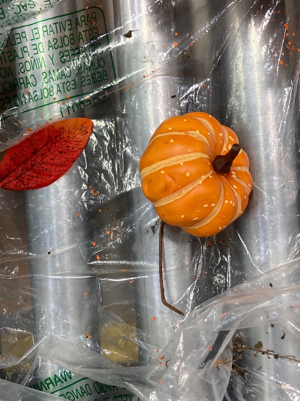 Photo 1 of ***(DAMAGE -SELLING AS IS ONLY)*** Waipfaru Fall Wreaths for Front Door Outside, 16 Inch Fall Decorations for Home, Large Autumn Wreath with Pumpkin for Indoor Outdoor Porch Thanksgiving Farmhouse Harvest Decor  ***(DAMAGE, BROKEN STEMS/PARTS, MISSING PIE