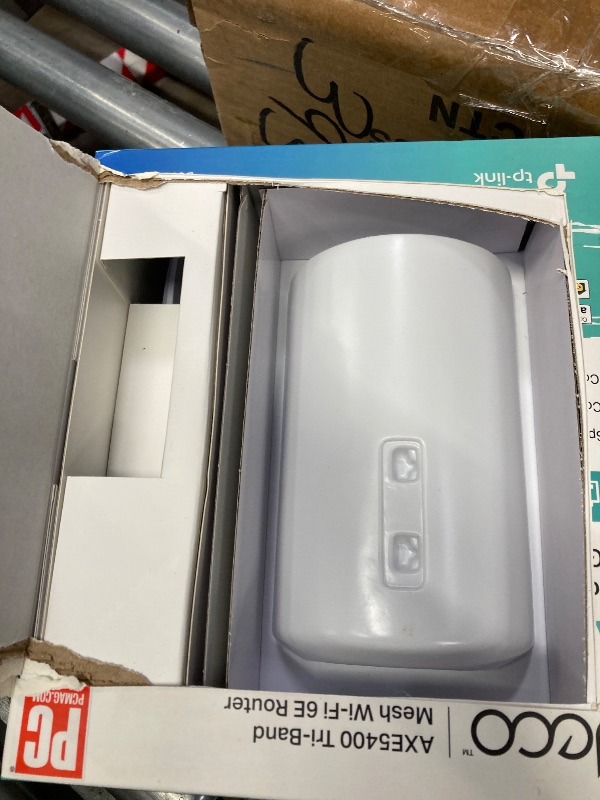 Photo 1 of TP-Link Deco XE75 Pro AXE5400 Tri-Band WiFi 6E Mesh Router - 2.5G WAN/LAN Port, 2 x Gigabit LAN Ports, Covers up to 2900 Sq.Ft, Replaces WiFi Router and Extender, AI-Driven Mesh, 6GHz Band, 1-Pack