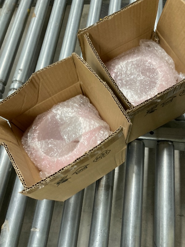 Photo 1 of ***(MISSING PARTS, - SELLING AS IS)*** 
KCO Lighting Modern Pink Glass for Dining Room Kitchen Island Living Room