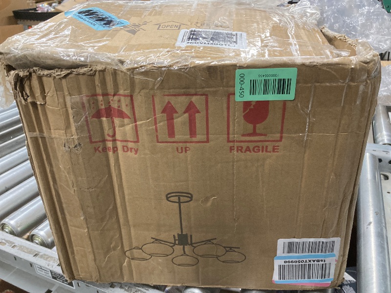 Photo 1 of ***(MISSING PARTS, - SELLING AS IS)*** 
KCO Lighting Modern Pink Glass for Dining Room Kitchen Island Living Room