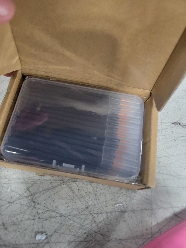 Photo 1 of 100-Piece Disposable Eyeliner Brush Kit with Hygienic Caps - Ultra Fine Tip Nylon Bristles for Liquid & Gel Makeup - 9cm Professional Salon Brushes