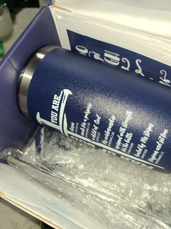 Photo 1 of 10 Pcs Christian Gifts for Men Faith, Inspirational Religious Gifts, Catholic Gift with 20 Oz Tumbler Bible Verses Crystal Plaque Hat Socks Bracelet Keychain for Husband, Dad, Grandpa, Friends