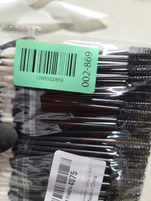 Photo 1 of 100 Pcs Disposable Mascara Wands Dual Ended Eyelash Brush Lip Brush, Lipstick Applicator Eyebrow Spoolies for Eyelash Extensions, Portable Makeup Brush for Eyebrow, Lip - Black
