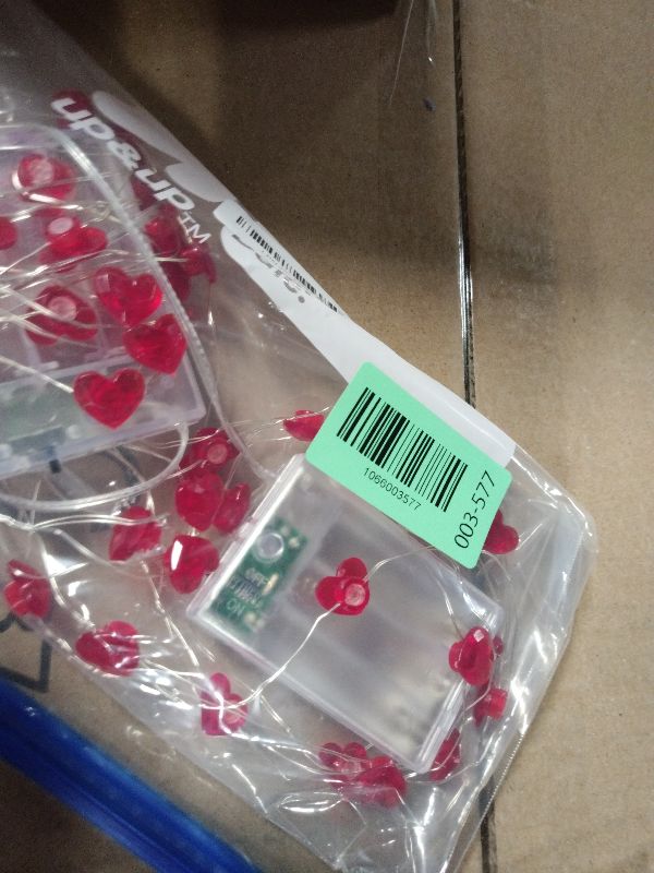 Photo 1 of 10FT Red Heart Fairy Lights Battery Operated with Timer for Mothers Day Decoration, LED String Lights Indoor Outdoor Waterproof Twinkle Lights for Christmas Proposal Anniversary Valentines Party Decor