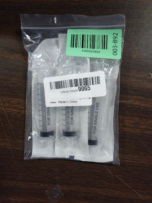 Photo 1 of 10ml Syringe for Liquid, Oral, Scientific Labs, Measurement, Dispensing, with Cap- 3 Pack