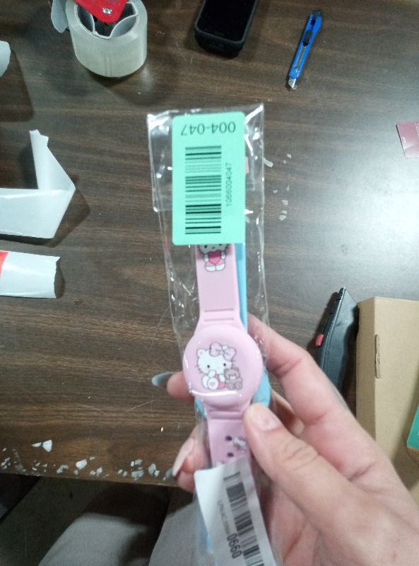 Photo 1 of [2 Pack] Compatible for AirTag Kids Bracelet, Cute Kid Air Tag Wristband Adjustable Hidden Watch Band Air Tag Holder for Apple Air Tag, Soft Silicone Waterproof Air Tag Case for Kids (Cartoon)