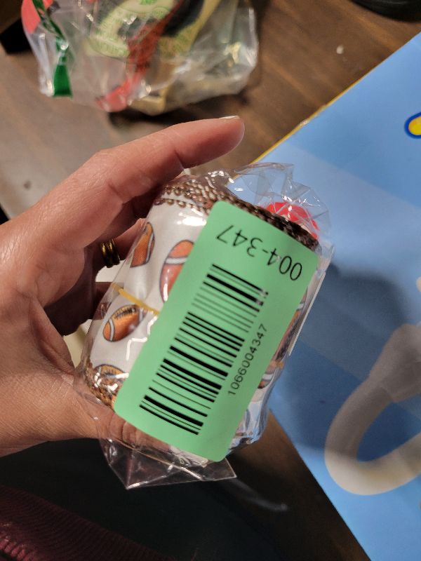 Photo 1 of 2 Rolls 20 Yards Football Wired Ribbon 2 Inches Football Printed Wide Wired Edge Ribbon for DIY Crafts Wreath Bow Package Wrapping Supplies, White Brown Black