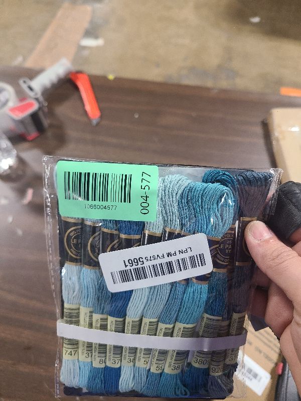 Photo 1 of 14 Skeins Per Pack Embroidery Floss - Cross Stitch Threads - Friendship Bracelets Floss - Crafts Floss, Pewter Gray Gradient