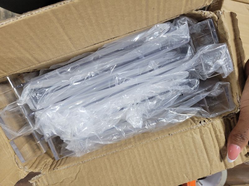 Photo 1 of 12 Pack Shelf Dividers, Adjustable Shelf Dividers for Closet Organization with Non-Slip Design, Clear Acrylic Shelf Dividers for Clothes, Handbags, Purses, Towels, Bookshelf in Home Organization