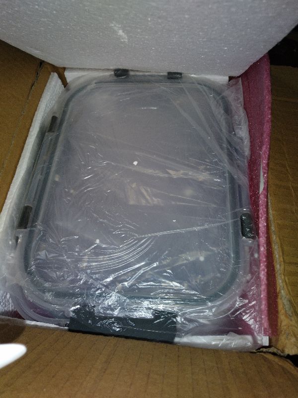 Photo 1 of 2 Pack Large Glass Food Storage Containers with Lids 85oz/10.5cup Big Airtight Storage Containers for Rotisserie Chicken Meal Prep Leftovers, BPA Free & Leak Proof, Microwave, Oven Safe (gray)