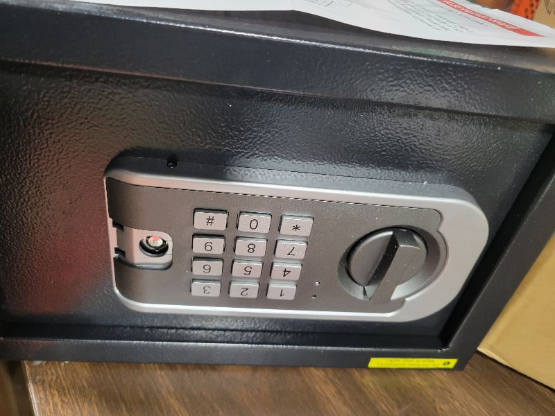 Photo 1 of 1.3 Cuft Small Safes for Home, Security Safe Box with Fireproof Bag, Digital Keypad, Spare Keys and Alarm System, Security Anti-Theft Design for Valuables, Document, 9.84"W x 9.84"D x 13.78"H
