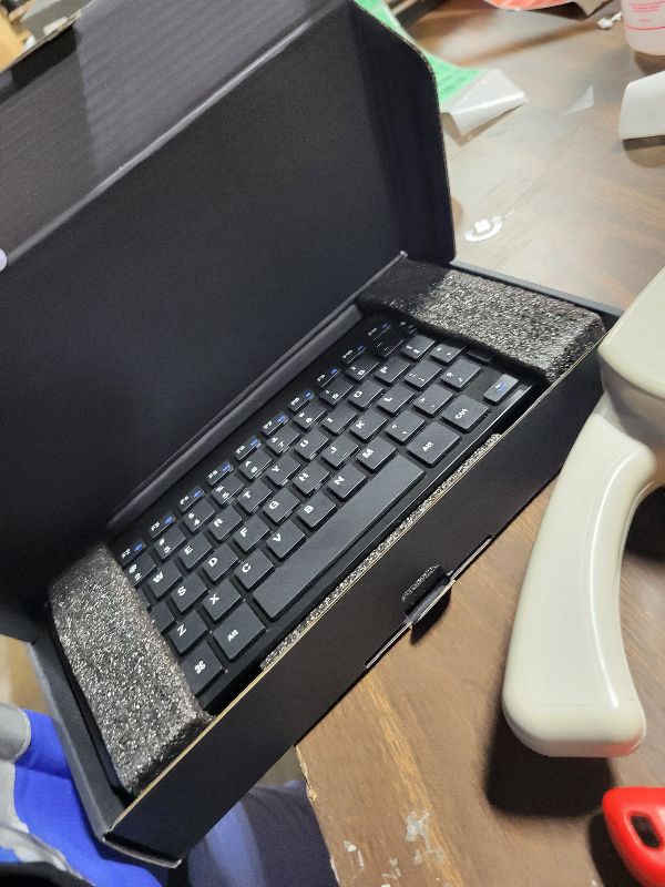 Photo 1 of 2.4G Wireless Keyboard and Mouse Compact Keyboard Mini Portable Silent Mouse, Suitable for Laptops Mac PC Travel Keyboard and Mouse-Black