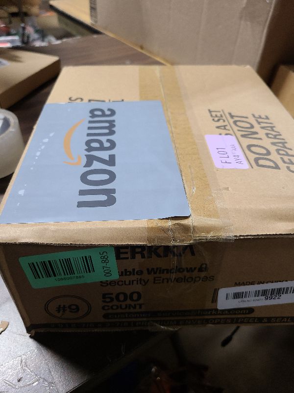 Photo 1 of #9 Double Window Security Envelopes, HERKKA No.9 Double Window Business Envelopes Designed for Quickbooks Invoices and Business Statements - Number 9 Size 3 7/8 Inch X 8 7/8 Inch - 24 LB - 500 Pack