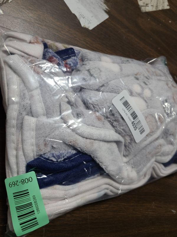 Photo 1 of 1 Pack 3 Blankets Fluffy Premium Fleece Soft Pet Blanket Flannel Throw for Cat Dog Puppy (Medium 30x20'', Paw-Beige/Grey/Navy)