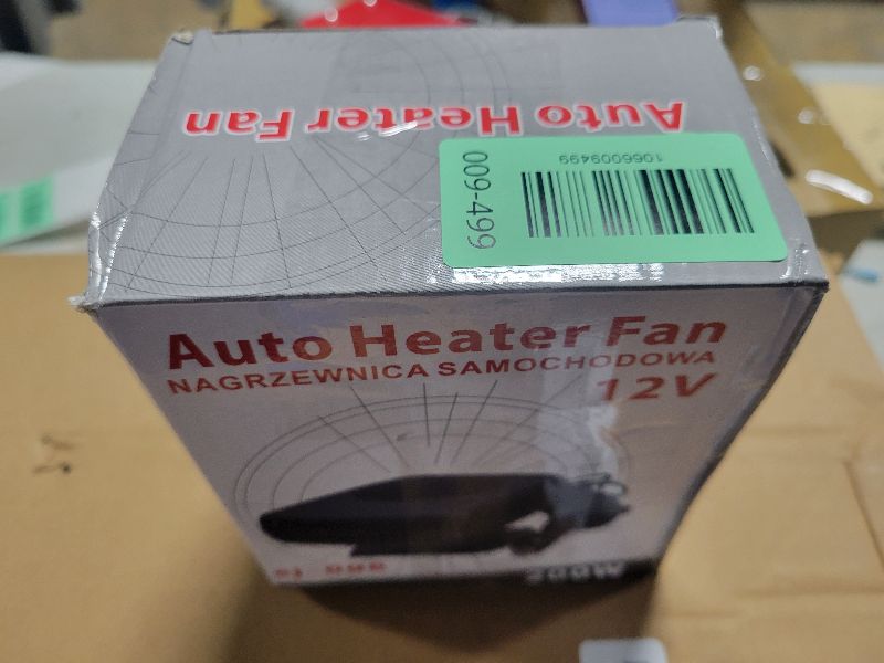 Photo 1 of 12V 200W Portable Car Heater & Defroster - 12 Volt Plug in Car Heater for Vehicle, Windshield Defogger with 360° Rotation (Black)