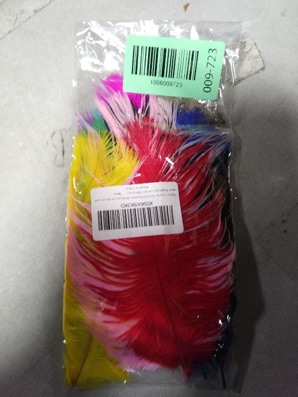 Photo 1 of 10pcs Colorful Ostrich Feathers Bulk Long 6-8inch (15-20cm) Natural Feathers for Crafts Carnival Masks Brazilian Clothing Decoration Party Wedding DIY Feathers Headwear Making(Colorful, 6-8inches)