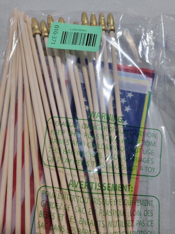 Photo 1 of 150 Pcs Small American Flags on Stick, 8 x 12 Inch Mini US Flags Wooden Stick Bulk Hand Held Stick Flags for Lawn Yard 4th of July Decorations Independence Memorial Day Patriotic Parades Veteran Party
