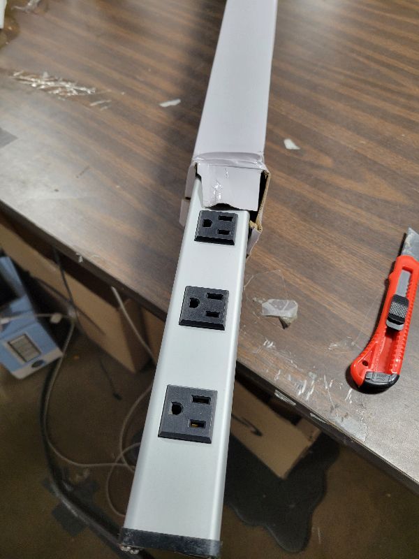 Photo 1 of 12 Outlets Metal Power Strip,Mountable Heavy Duty Power Strip with 6FT Long Extension Cord with Circuit Breaker,15A 125V 1875W, ETL Listed