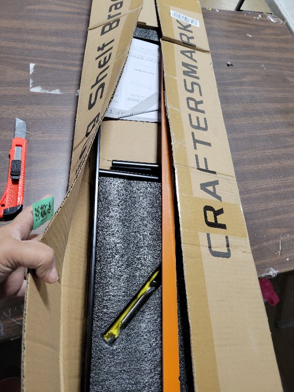 Photo 1 of 2pcs Floating Shelf Hardware Heavy Duty Hidden Shelf Brackets Support,Wall Mounting Invisible Floating Shelves Bracket with Jig (40" x 8" x 1.5")