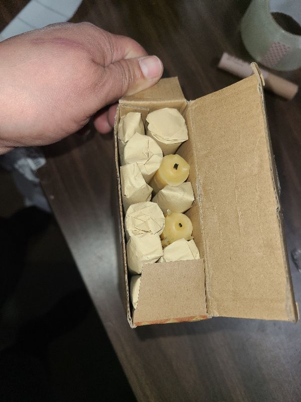 Photo 1 of 12 Pack Beeswax Taper Candles 8 inch Smokeless Beeswax Emergency Candle 8 Hour Burn Time Natural Beeswax Candlesticks Unscented Bees Wax Candle for Home Prayer
