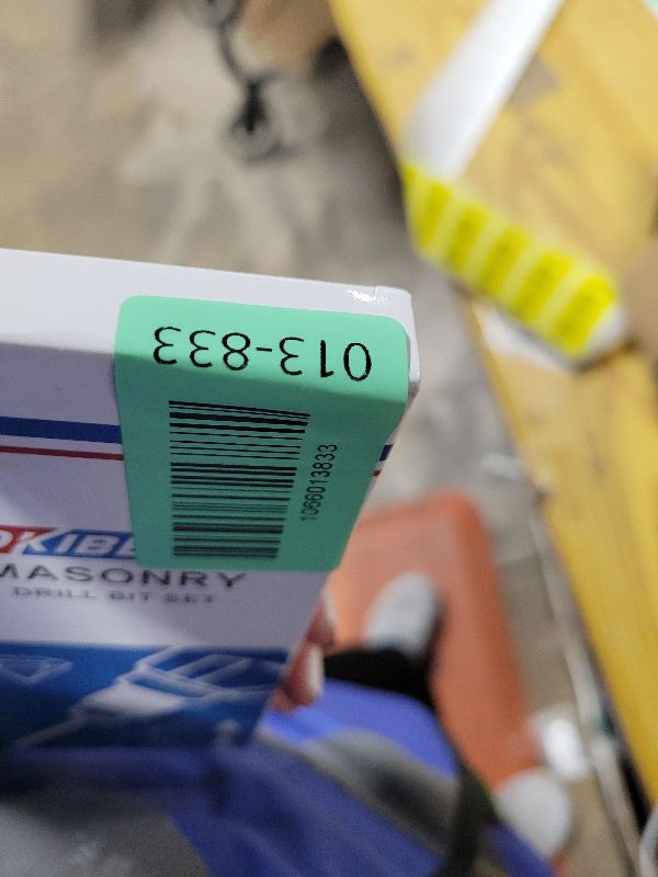 Photo 1 of 10-Piece Masonry Drill Bit Set for Concrete Tile Glass Ceramic Brick,1/8 to 1/2 Inch Drilling Bits with Triangle Handle,Tungsten Steel Alloy Tip.?Black?