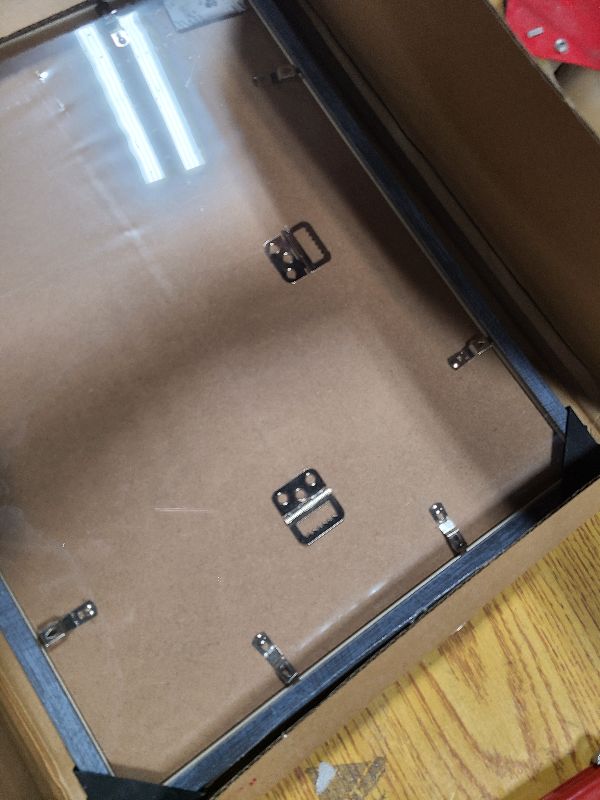 Photo 1 of 12x16 Picture Frame Blue, Rustic 16x12in Poster frame, Retro Navy Blue 12 by 16 Canvas Frame, Large Gallery Family Concert Portrait Photo Frame, Anniversary/Birthday/Wedding/Thank you/Christmas Gift