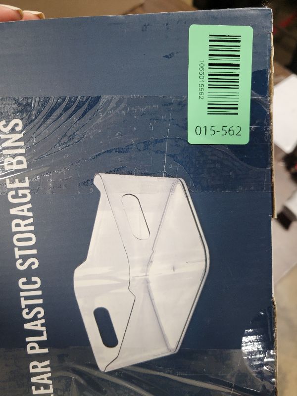 Photo 1 of 12 PACK Multi-Use Clear Plastic Storage Bins for Organizing w/ Labels - Home, Kitchen, Bathroom, Office, Pantry Cabinet Shelf Organizer Bins - SOHO Collection, RV, Fridge Organization Containers