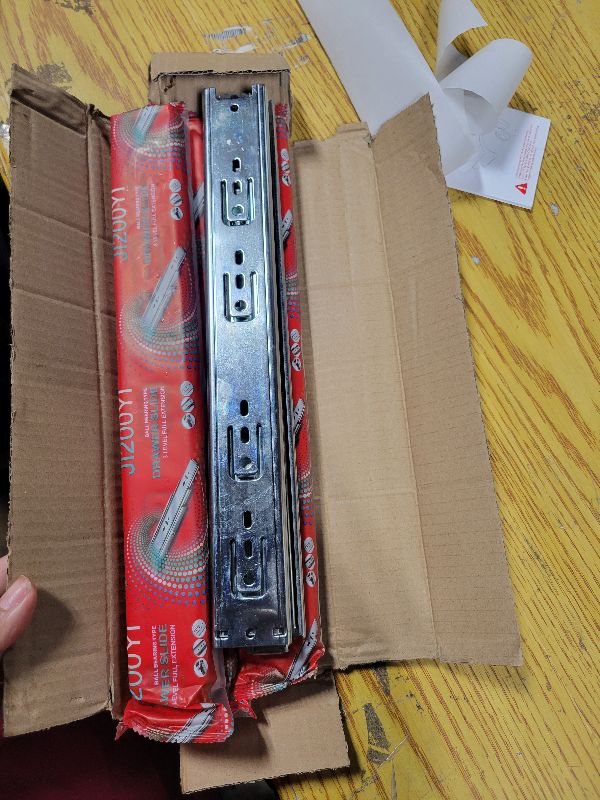 Photo 1 of 14 inch Drawer Slides 4 Pairs (8pcs) 3 fold Full Extension Side Mount Cabinet Drawer Glides 14" Silver Cabinet Rails for Dresser, Cabinet, Kitchen,Trash Can, Wardrobe 100 LB Capacity