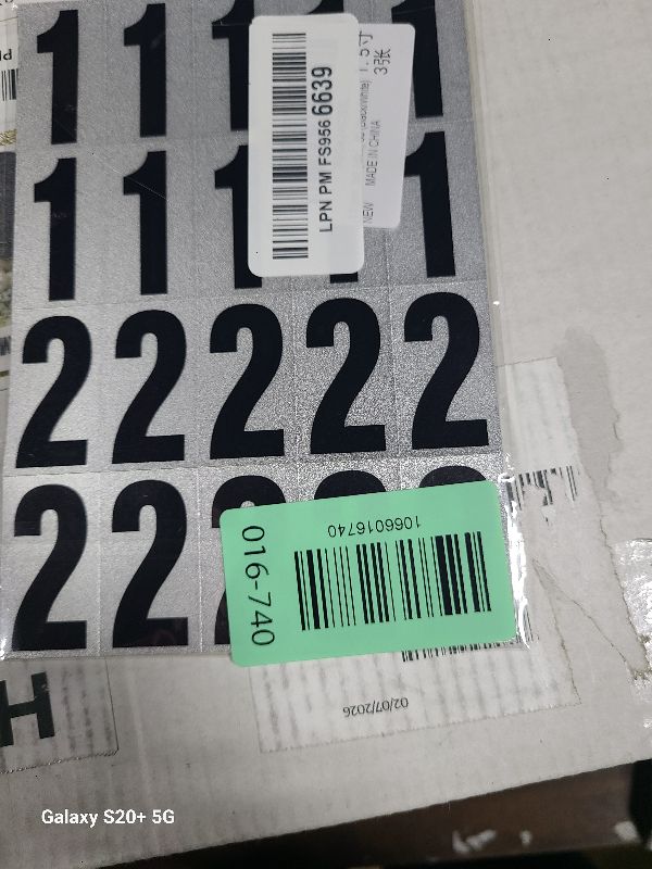 Photo 1 of 1.5 inch Self Adhesive Numbers for Mailbox, House Numbers, Reflective Mailbox Number, Trash Cans Number, for Outside, 60 PCS (Black/White)