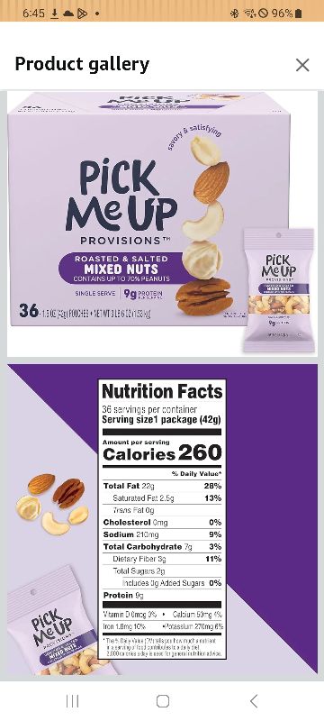 Photo 1 of : Pick Me Up Provisions
Pick Me Up Provisions Salty Sweet Mixed Nuts (1-Pack) | 36oz Resealable Bulk Bag | Features Glazed Peanuts, Walnuts & Pecans, & Roasted Almonds & Cashews | No Artificial Flavors, Preservatives, or Synthetic Colors
