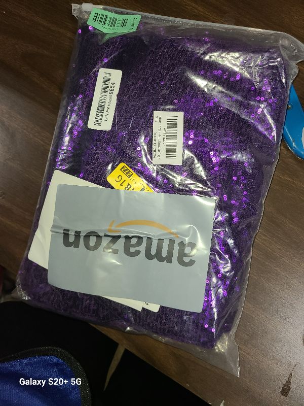 Photo 1 of 12 Packs 12 X 72 Inch Purple Sequin Table Runner Glitter Dining Table Runner for Birthday Wedding Engagement Bridal Baby Shower Bachelorette Holiday Celebration Party Supplies Decorations (Purple)