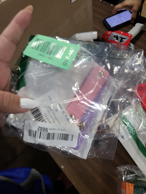 Photo 1 of 2 Pcs Loop for Phone Case Phone Loop Finger Holder Universal Portable Phones Finger Strap Phones Holder for Hand(Purple Pink)