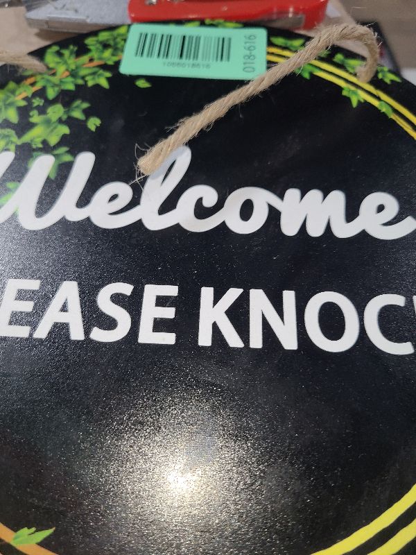 Photo 1 of (2 Pack) In Session Sign & Welcome Sign - 8.6 Inch Double Sided Round Hanging Signs with Rope, Reversible Door Signs for Office, Conference Room, Therapy Session and Business (White/Black)