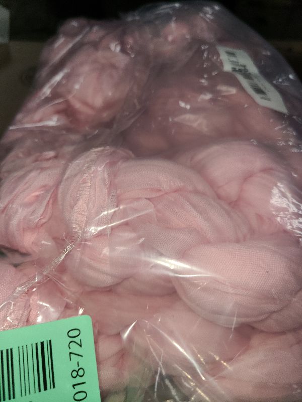 Photo 1 of 10 Pack Light Pink Cheesecloth Table Runner 17x108 Inch Boho Gauze Cheese Cloth Table Runners for Wedding Party Baby Shower Birthday Home Decor