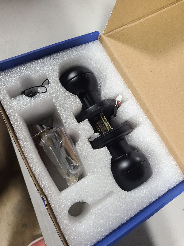 Photo 1 of ?WiFi-Triggered? 5-in-1 WiFi Smart Fingerprint Door Knob Lock with Keypad - Lock-Side Programming, Local Data Storage, Doorbell-Triggered Remote Unlock, Real-Time Alerts - Ideal for Bedrooms, Offices